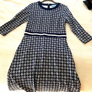 Navy blue and white Draper James dress